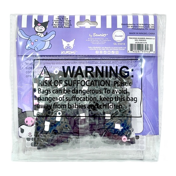 SANRIO Kuromi Heat & Fuse 3D Melty Beads Kit 1 Set Unopened For Ages 6 & Up - Picture 3 of 5